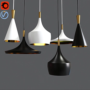 Industrial Loft Pendant: Modern Lighting Fixture 3D model image 1 