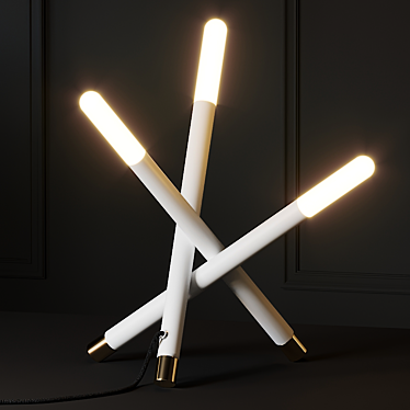 Sleek Tripod-t Floor Lamp 3D model image 1 