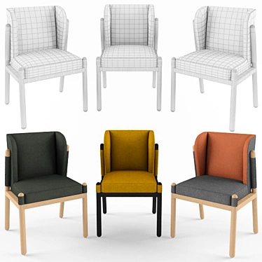Sleek Katana Chair - 3DMax Compatible 3D model image 1 