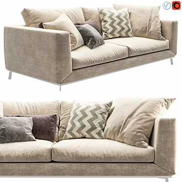 Boconcept Fargo Modern Sofa 3D model image 1 
