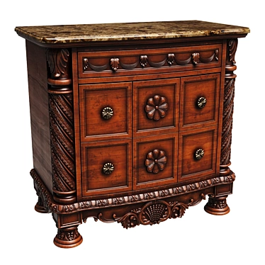 North Shore Nightstand: Elegant and Spacious 3D model image 1 