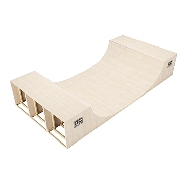 OC Ramps Halfpipe Skateboarding Ramp 3D model image 1 