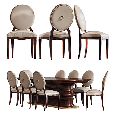 Elegant Opera Dining Set 3D model image 1 