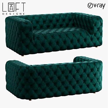 LoftDesigne 2006 Sofa: Stylish and Comfortable 3D model image 1 