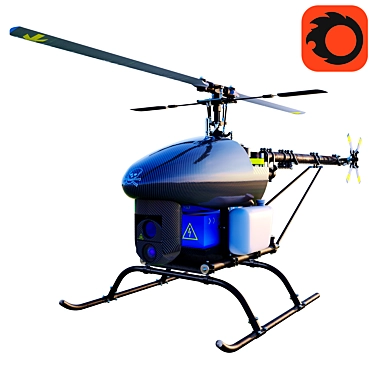 Versatile Russian UAV "Voron" - High-Performance Aerial Solution 3D model image 1 