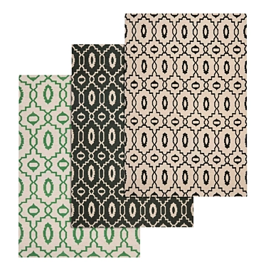 Title: Luxury Set of Textured Carpets 3D model image 1 