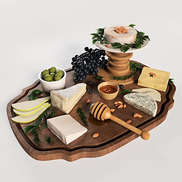 Deluxe Cheese Assortment 3D model image 1 