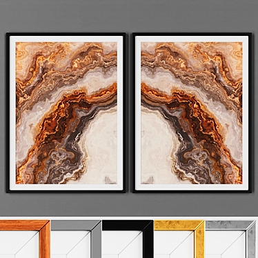 Modern Style Picture Frame Set 3D model image 1 