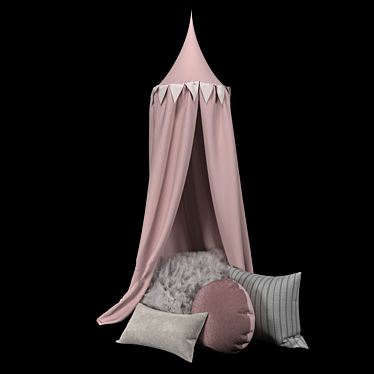 Cozy Canopy: Ultimate Comfort with Pillows 3D model image 1 