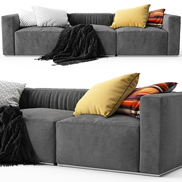 Title: Sleek Modular Sofa by Poliform Shangai 3D model image 1 