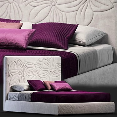 Elegant Mauritius Bed Design 3D model image 1 