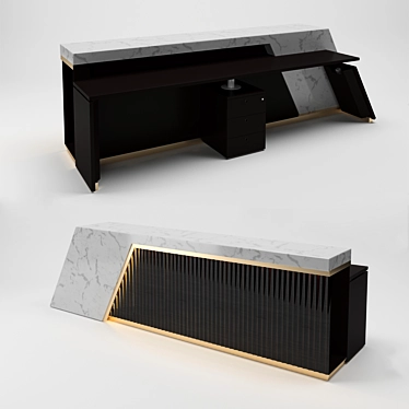 Executive Reception Table 3D model image 1 