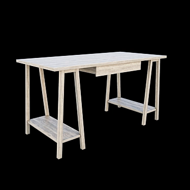 Sleek Sawhorse Desk 3D model image 1 