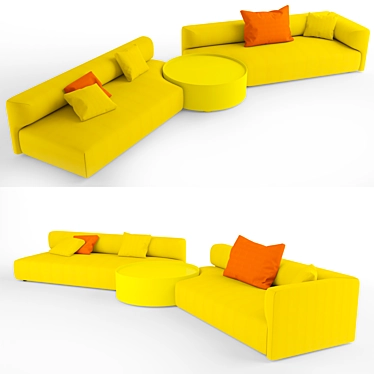 Elegant and Spacious Paola Lenti Sofa 3D model image 1 