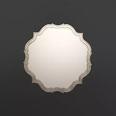 Elegant Rimini Silver Mirror 3D model image 1 