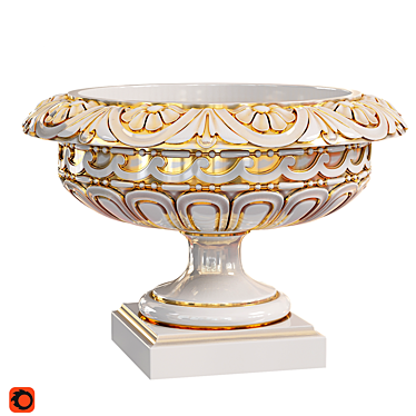 Elegant Longwood Rosette Urn 3D model image 1 