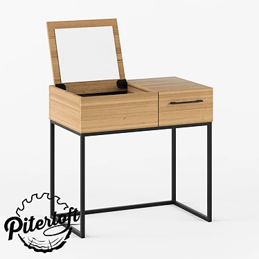 Kate Wooden Vanity Table 3D model image 1 