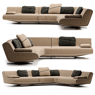 Poliform Sydney: Elegant and Versatile Sofa 3D model image 1 