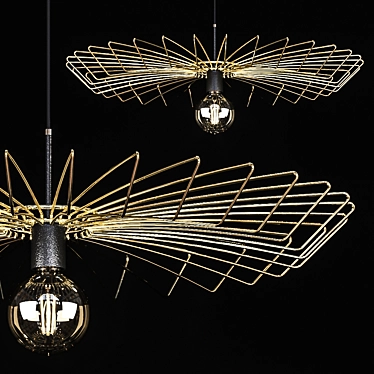 Elegant Gold Chandelier - Nowodvorski Umbrella 3D model image 1 