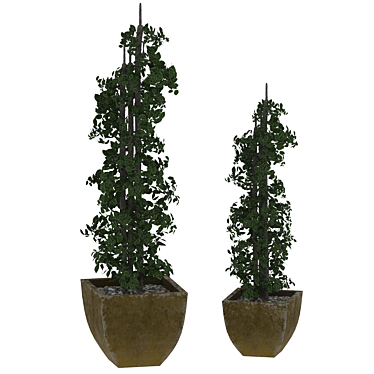 Lush Greenery: Plant & Pot 3D model image 1 