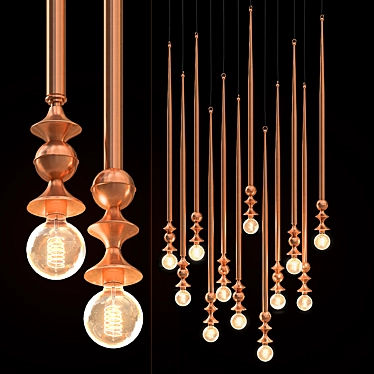 Ethereal Glow Pendant Lights 3D model image 1 