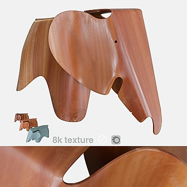 Elegant Eames Elephant: Unfolded Beauty 3D model image 1 