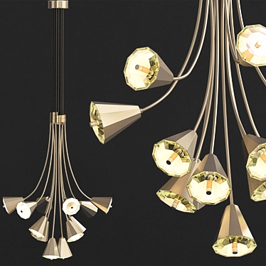 Elegant Ivy Pendant Light 3D model image 1 