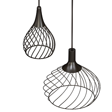 MONGOLFIER LED Iron Pendant 3D model image 1 