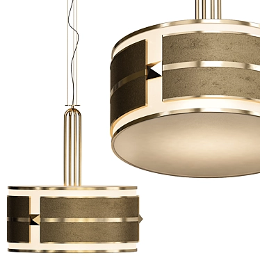 Sleek Flush Mount Lighting 3D model image 1 