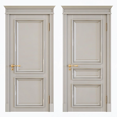 Elegant Classic Door Designs 3D model image 1 