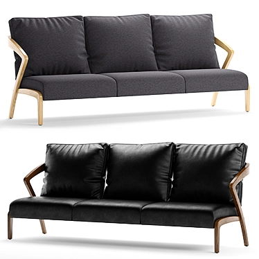 Hemonides Lounge Sofa: Sleek and Stylish 3D model image 1 