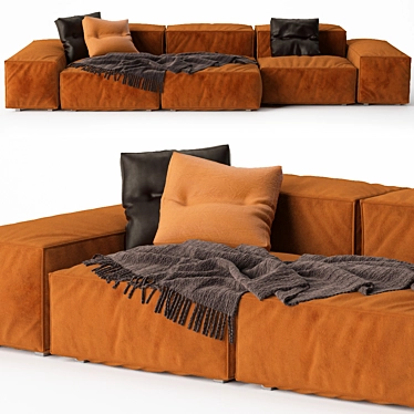Luxurious Living: Extrasoft Modular Sofa Composition 3D model image 1 