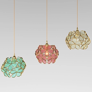 Title: Sum 41 Rose Gold Pendant Light 3D model image 1 