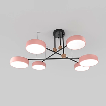 Technum LED Color Pendant Chandelier 3D model image 1 