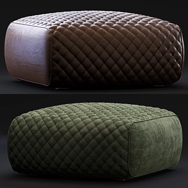 Minotti Ashley Pouf - Elegant and Versatile 3D model image 1 