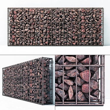 High-Quality Gabion Cage for Various Applications 3D model image 1 