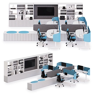 Herman Miller Locale: Ergonomic Sit-Stand Solution 3D model image 1 
