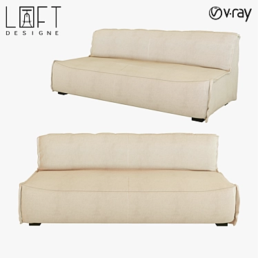 LoftDesign 1803: Stylish Fabric Sofa 3D model image 1 