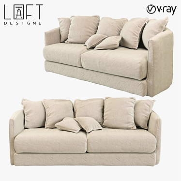 Modern LoftDesign Sofa 1806 - Stylish and Comfortable 3D model image 1 