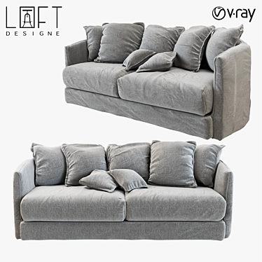 Modern LoftDesigne Sofa 1807: Sleek Design & Comfort 3D model image 1 