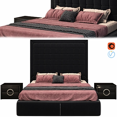 Turbo Bed: V-Ray Render, Vray & Corona Materials 3D model image 1 