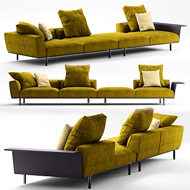 Molteni&C Gregor Sofa: Modern Elegance for Your Home 3D model image 1 