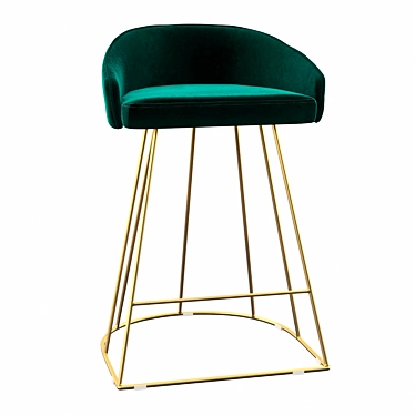 Sleek Modern Bar Stool 3D model image 1 