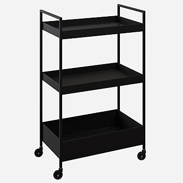 Sleek and Practical IKEA Nissafors Cart 3D model image 1 