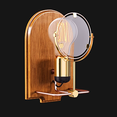 Luna Plena Brass Luminaire 3D model image 1 