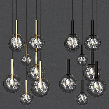 Sonneman Bubbles 8-Light Pendant 3D model image 1 