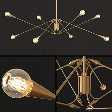 Exquisite Nipomo Chandelier | Jonathan Browning 3D model image 1 