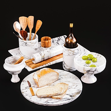 Elegant Kitchen Decor Set 3D model image 1 