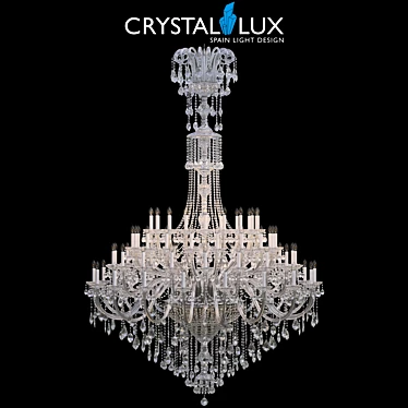 Queen SP78: Elegant Spanish Crystal Lux Chandelier 3D model image 1 
