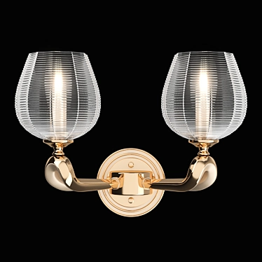 Delta Osgona Gold Bra - Elegant Lighting Fixture 3D model image 1 